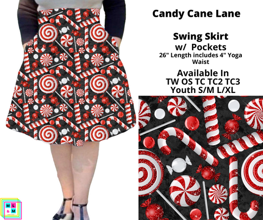 Candy Cane Lane Swing Skirt
