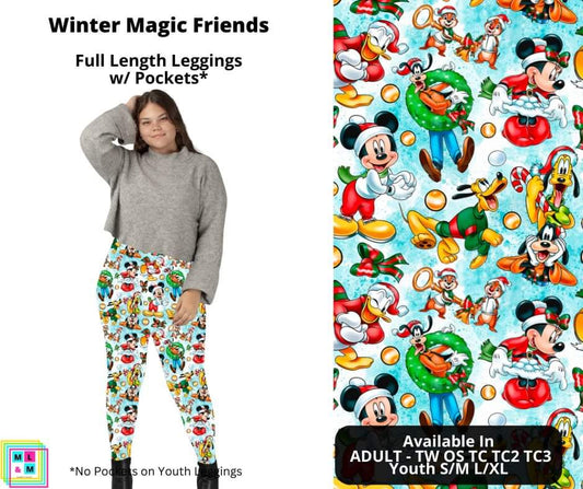 Winter Magic Friends Full Length Leggings w/ Pockets