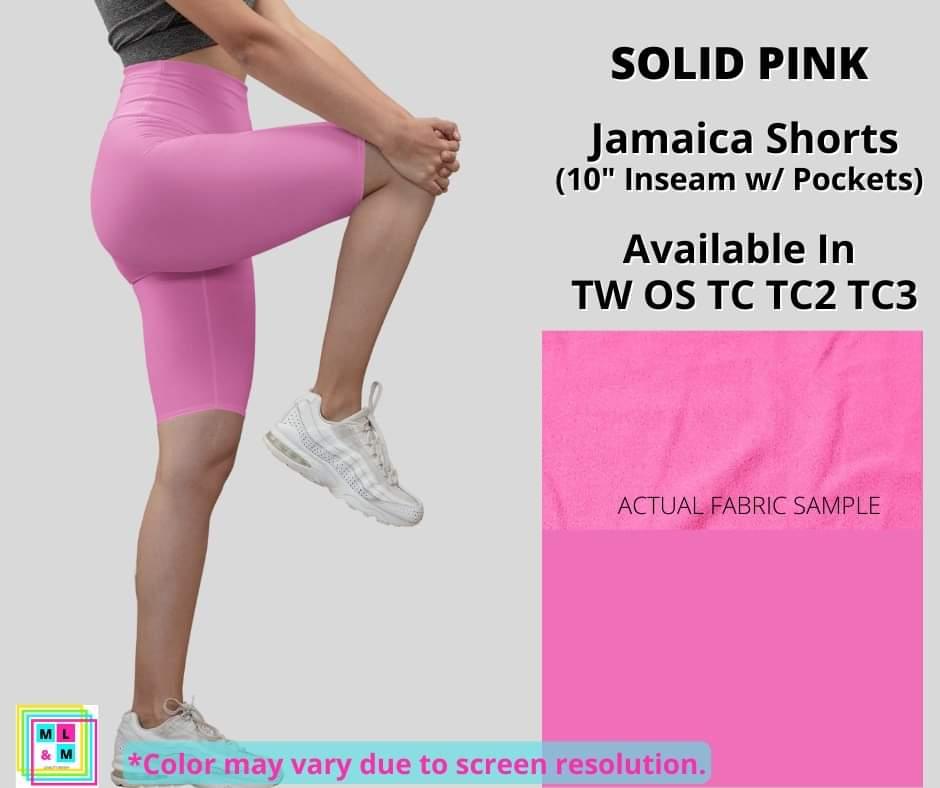 Solid Pink 10" Jamaica Shorts