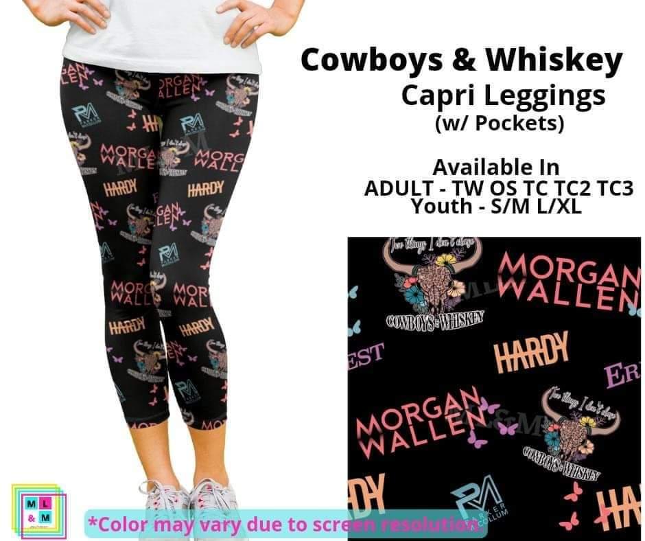 Cowboys & Whiskey Capri Length w/ Pockets