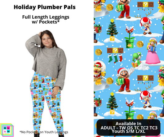 Holiday Plumber Pals Full Length Leggings w/ Pockets