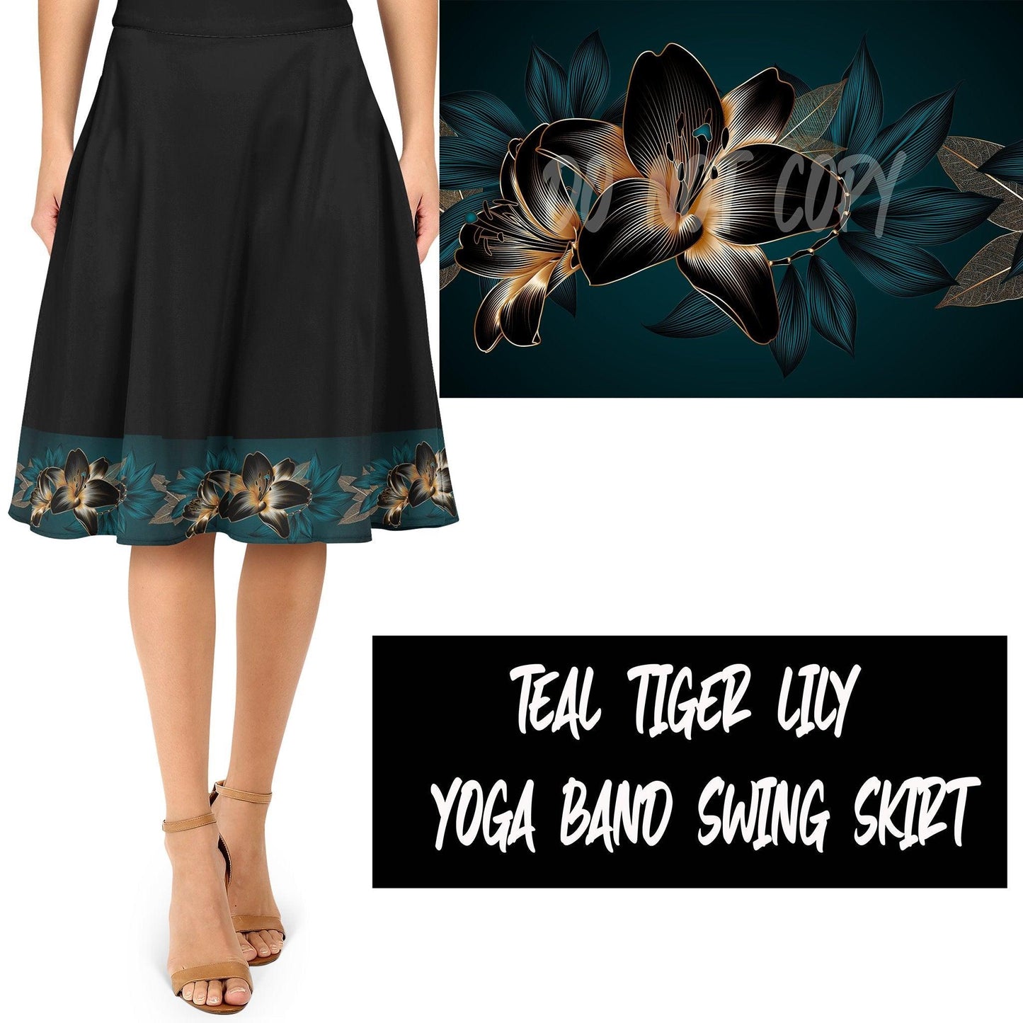 TEAL TIGER LILY-EXCLUSIVE SWING SKIRTS - That’s So Fletch Boutique 