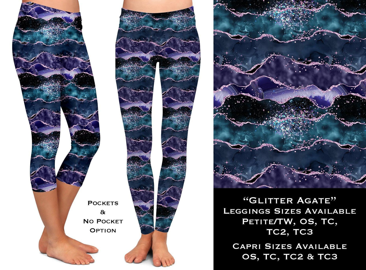 Glitter Agate - Leggings & Capris - That’s So Fletch Boutique 