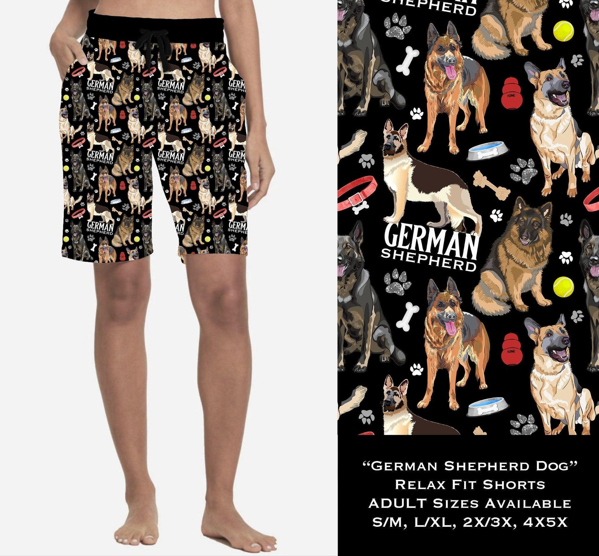 German Shepherd Relaxed Fit Shorts - That’s So Fletch Boutique 