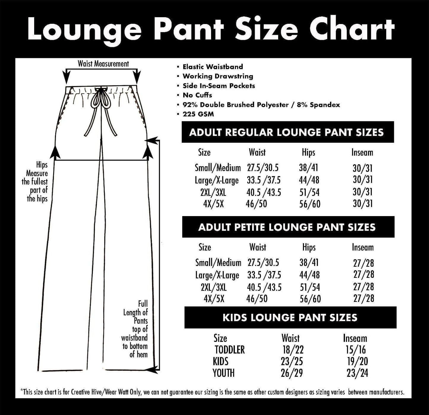 Orange/Black Houndstooth - Lounge Pants