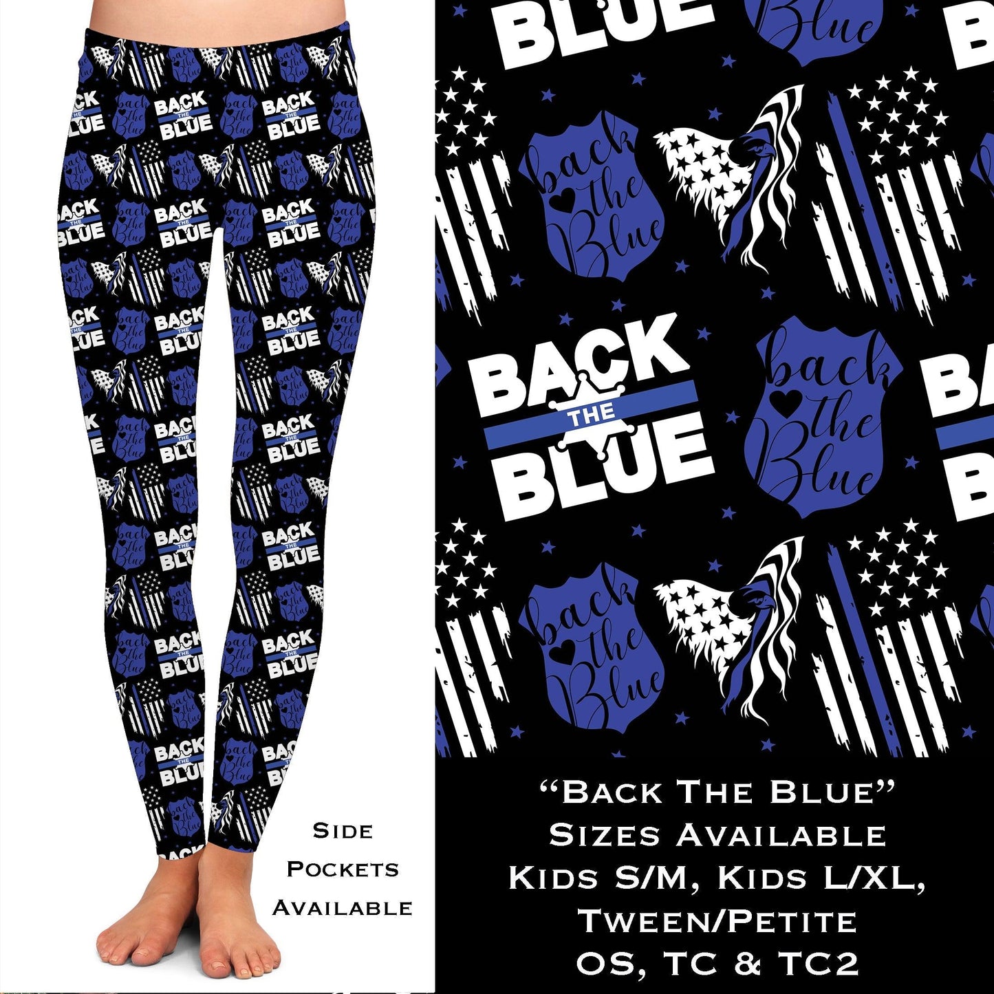 Back the Blue - Leggings - That’s So Fletch Boutique 