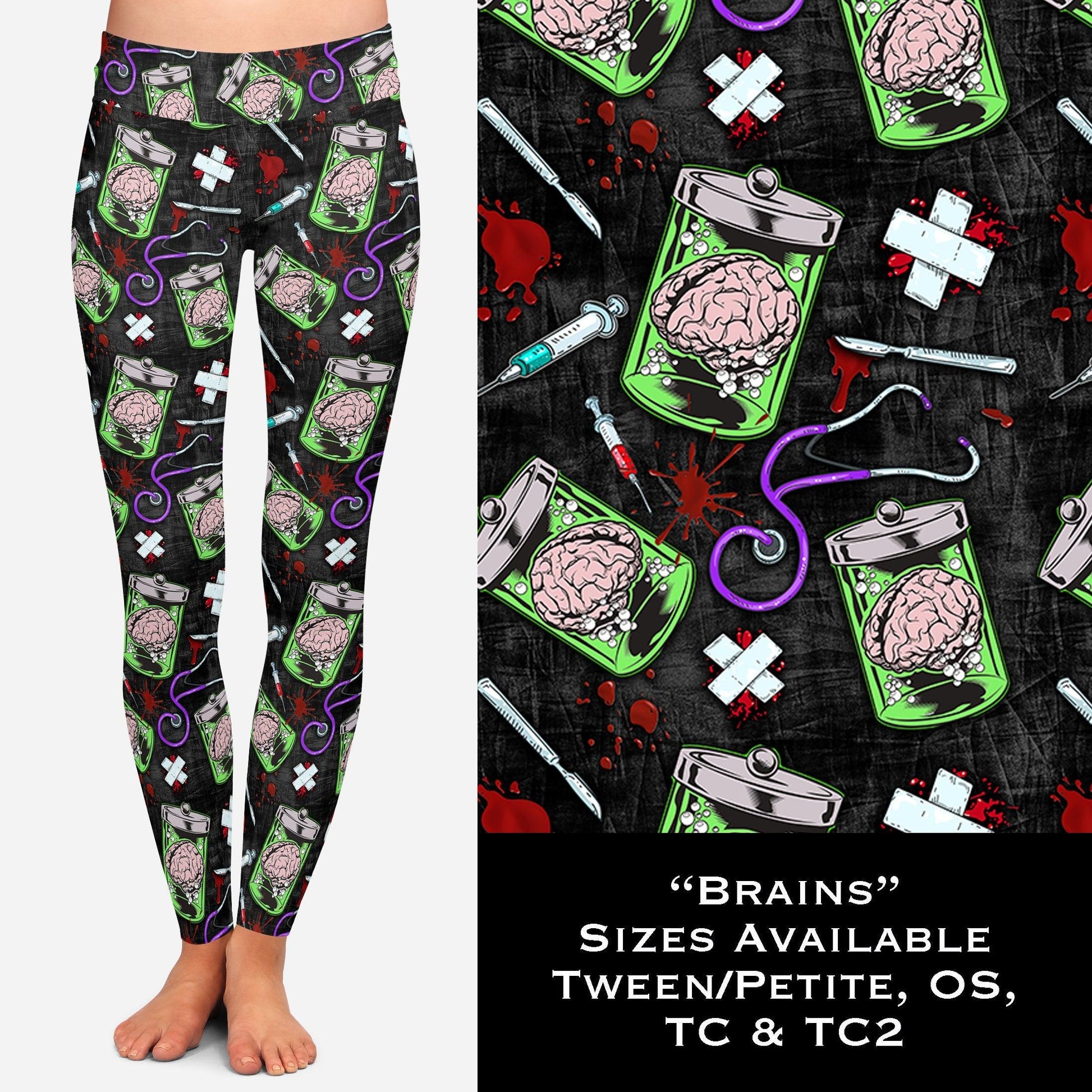 Brains - Leggings - That’s So Fletch Boutique 