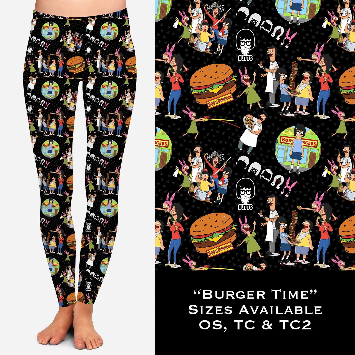 Burger Time - Leggings - That’s So Fletch Boutique 