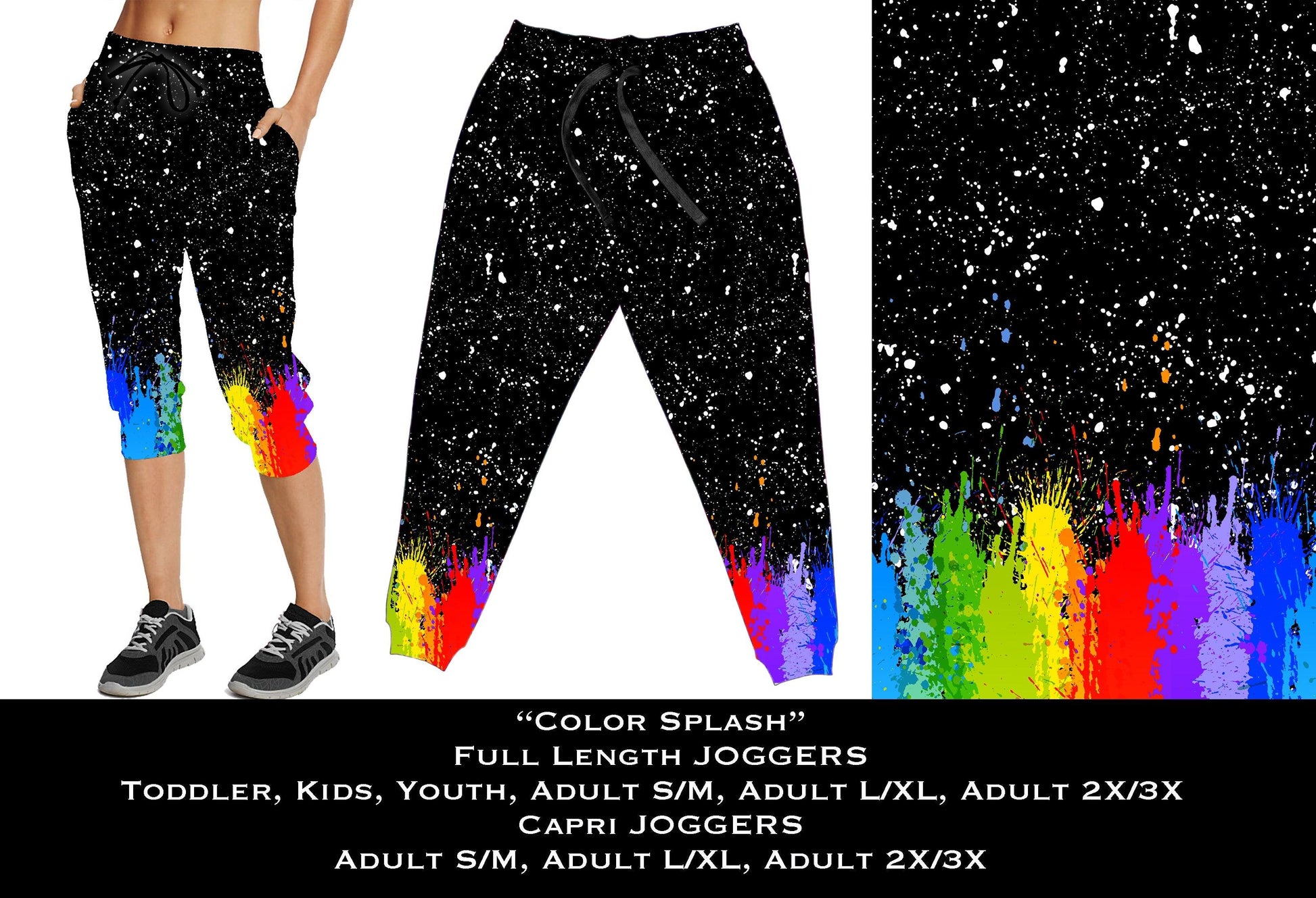 Color Splash - Full & Capri Joggers - That’s So Fletch Boutique 