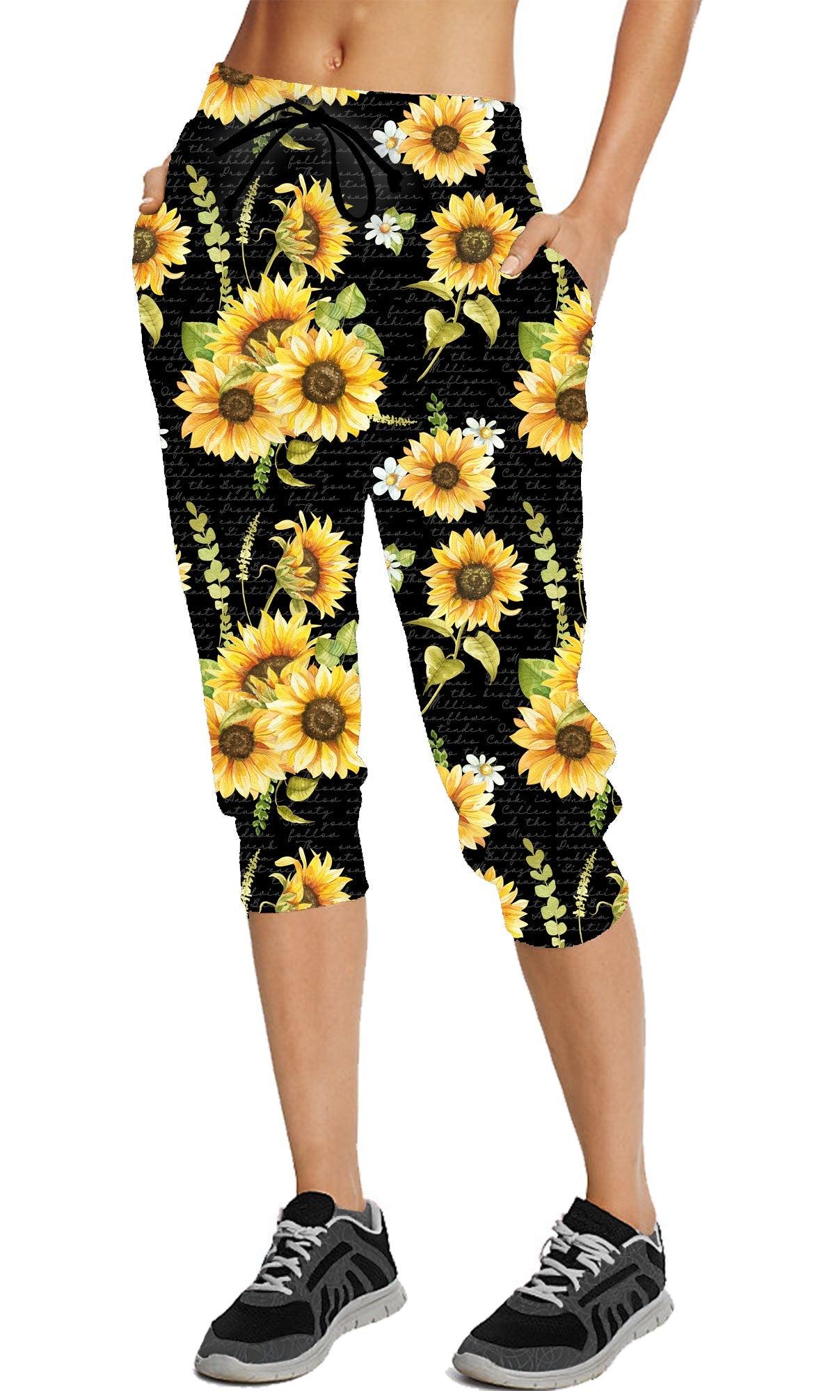 Enchanged Sunflowers - Full & Capri Joggers - That’s So Fletch Boutique 