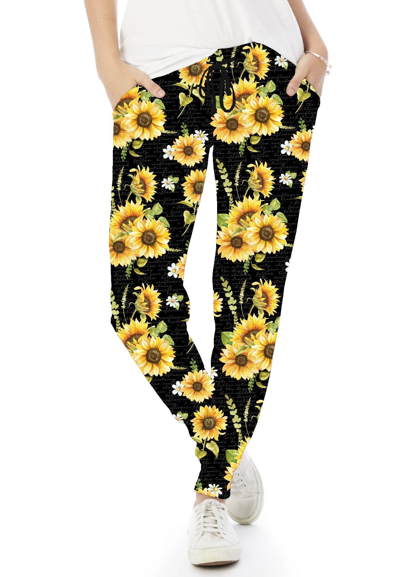 Enchanged Sunflowers - Full & Capri Joggers - That’s So Fletch Boutique 