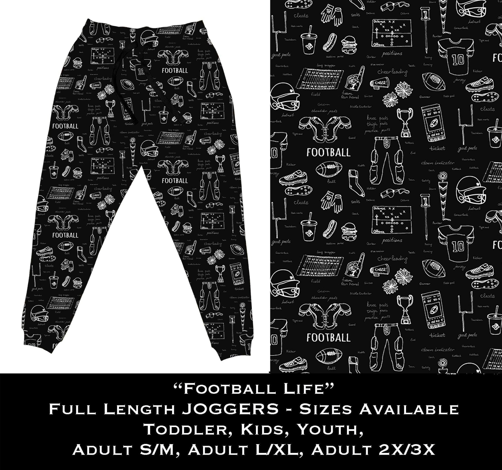 Football Life - Full Joggers - That’s So Fletch Boutique 