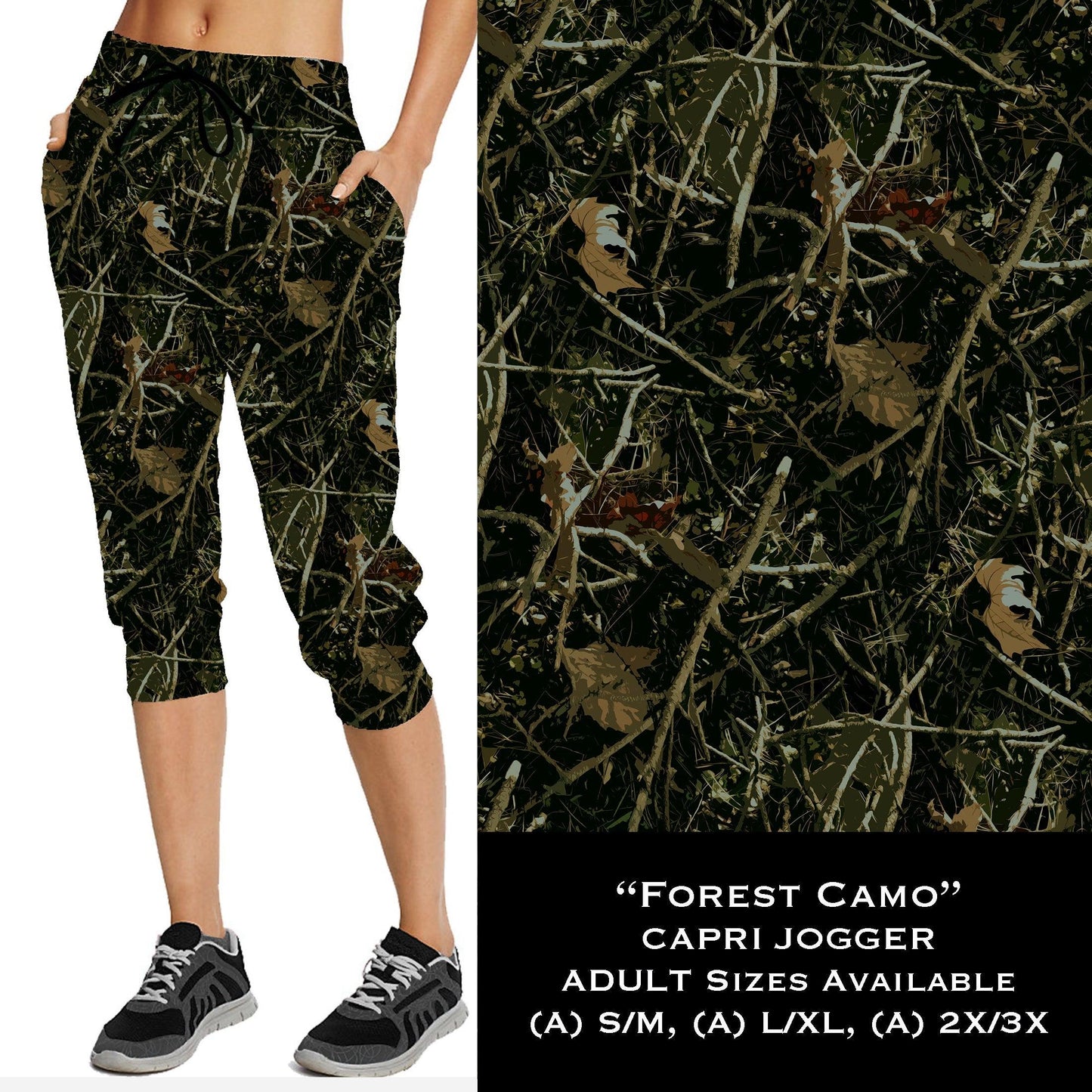 Forrest Camo - Capri Joggers - That’s So Fletch Boutique 