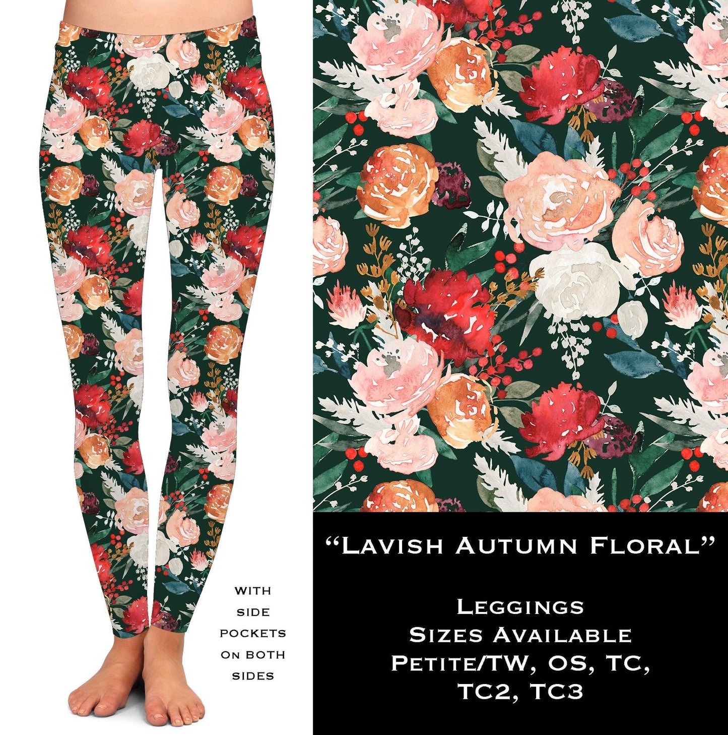 Lavish Autumn Floral Leggings