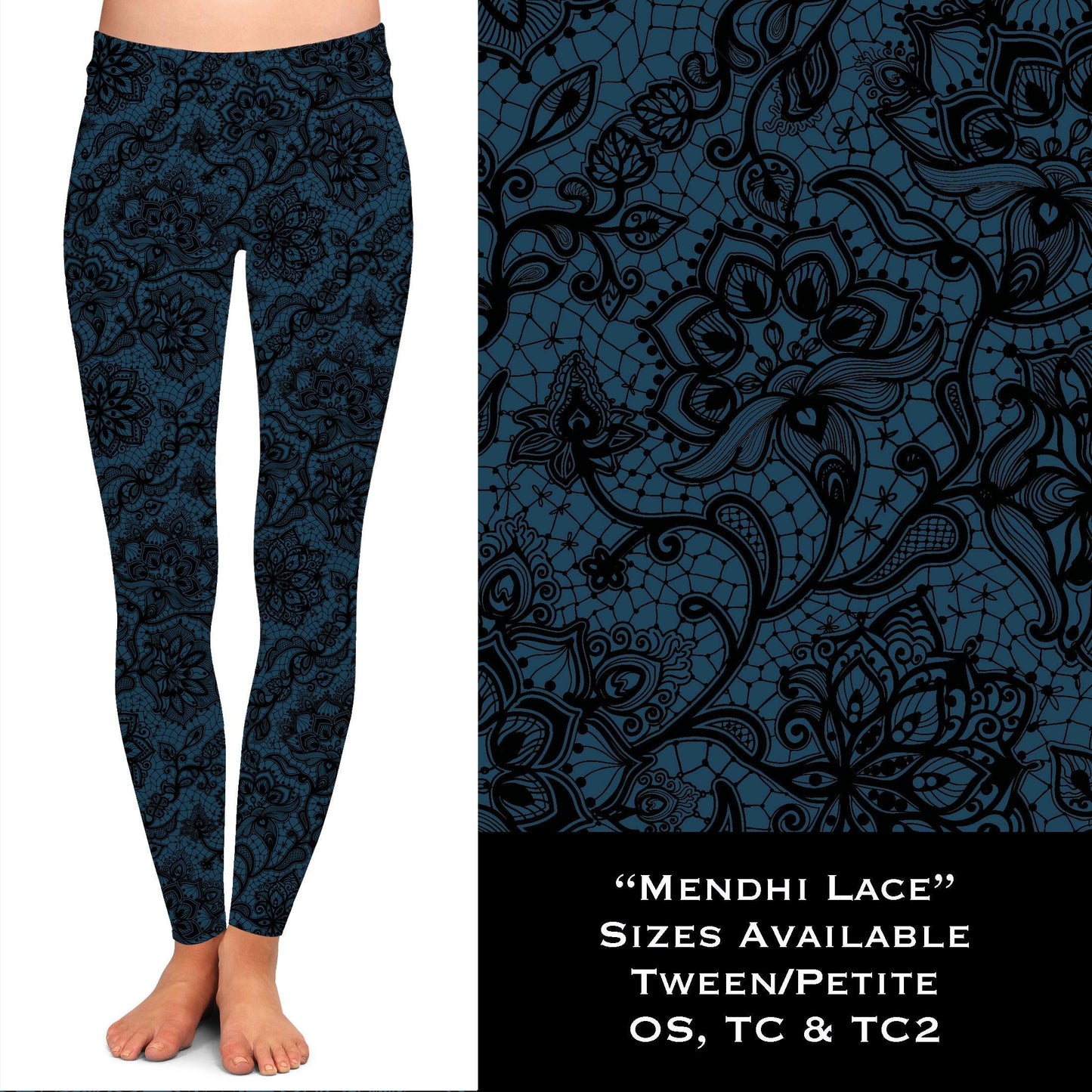 Mehendi Lace - Full Leggings - That’s So Fletch Boutique 