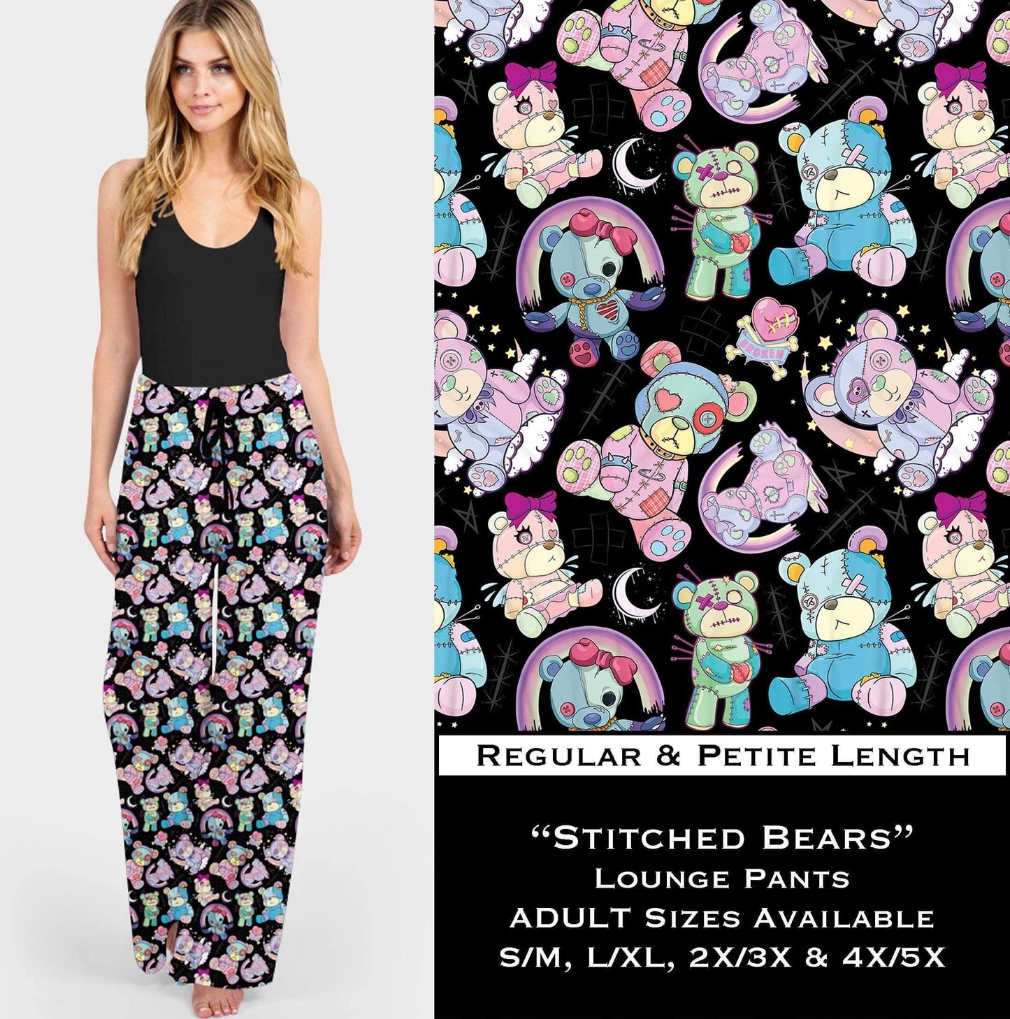 Stitched Bears - Lounge Pants - That’s So Fletch Boutique 