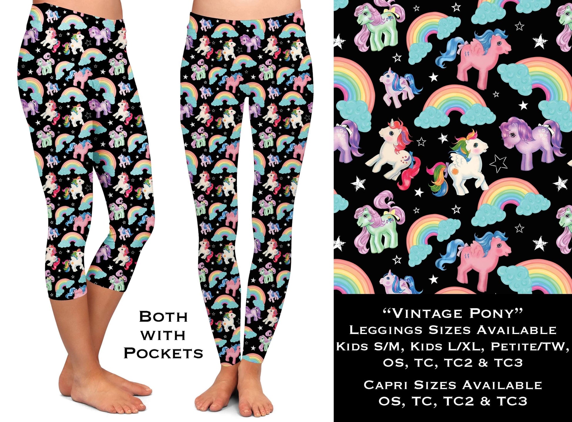 Vintage Pony Full & Capri Leggings - That’s So Fletch Boutique 