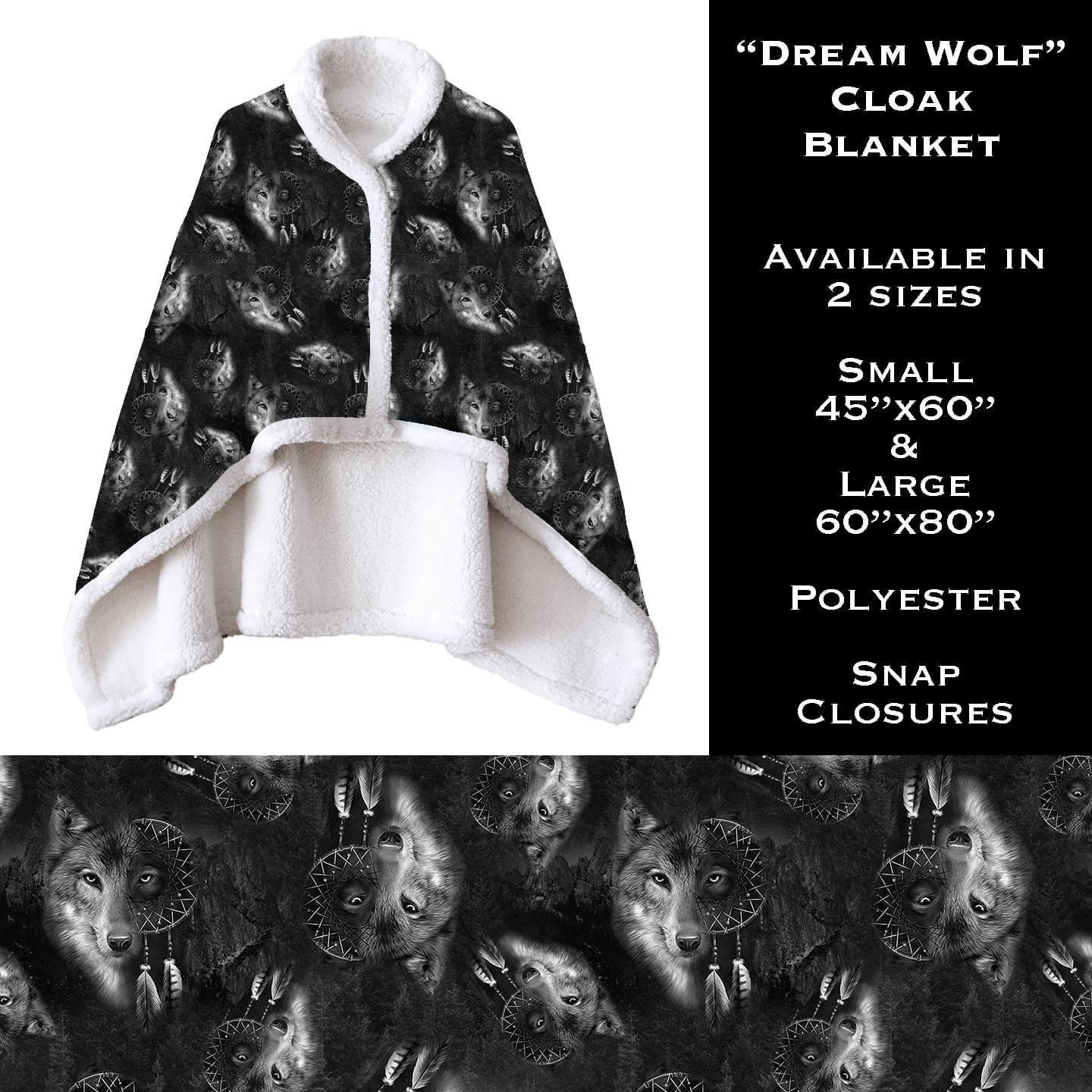 Dream Wolf - Cloak Blanket - That’s So Fletch Boutique 