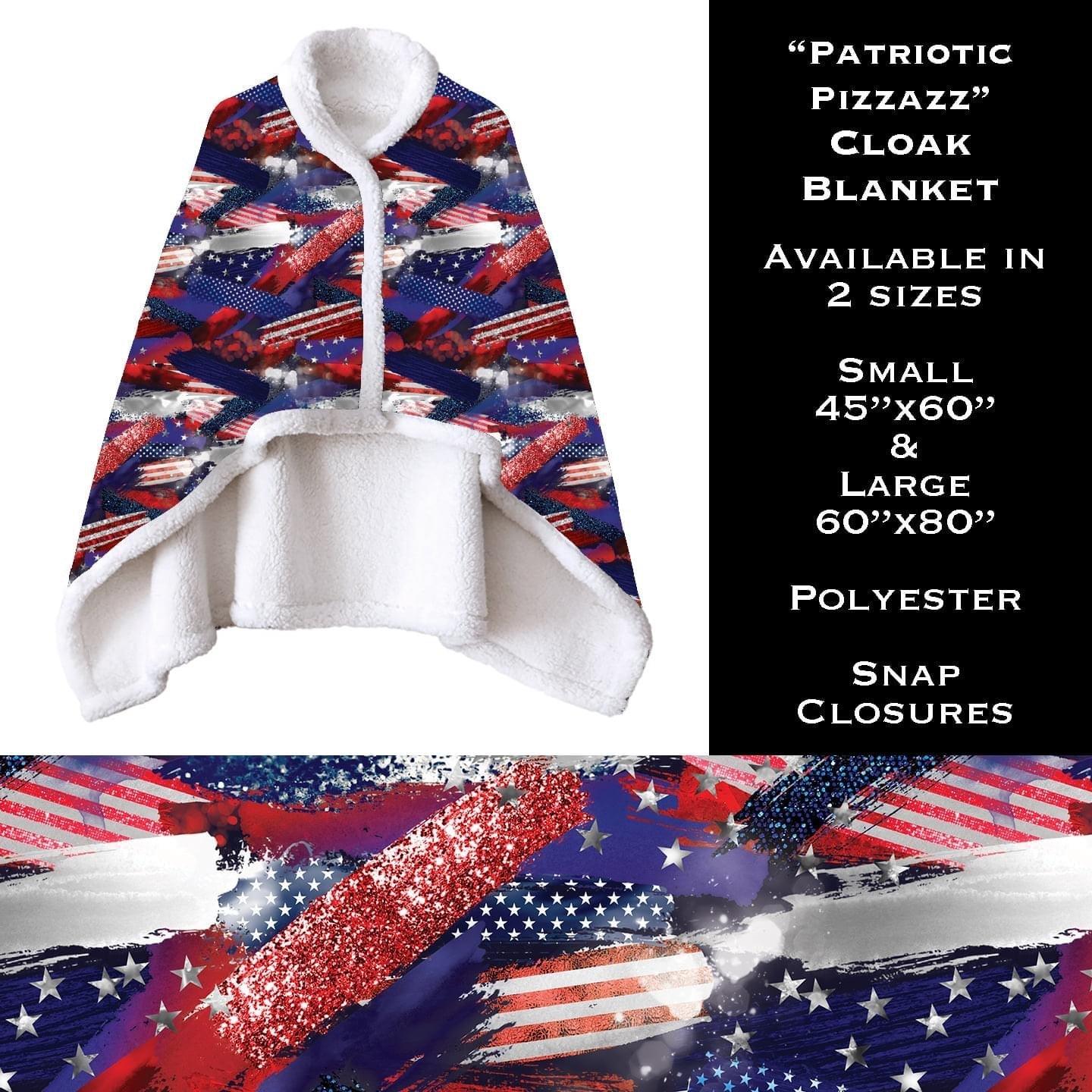 Patriotic Pizzazz Cloak Blanket - That’s So Fletch Boutique 
