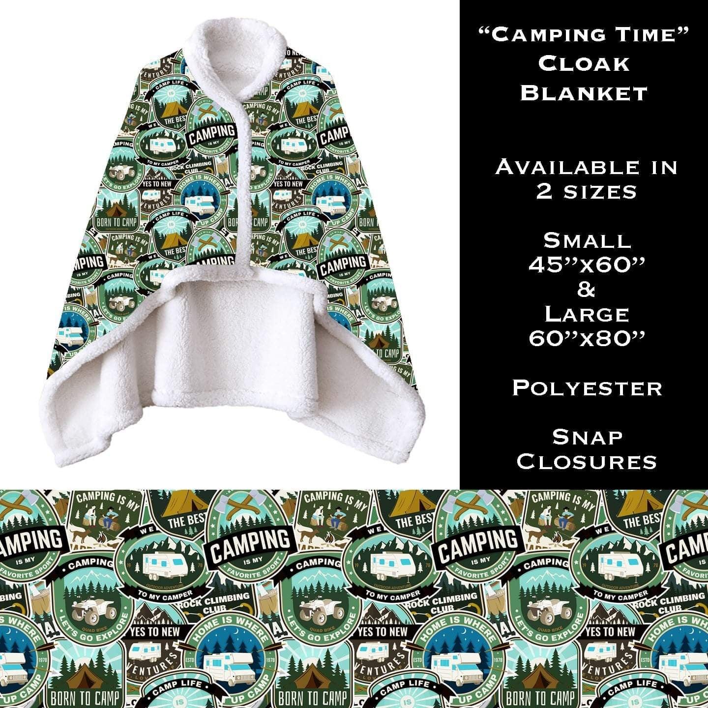 Camping Time - Cloak Blanket - That’s So Fletch Boutique 