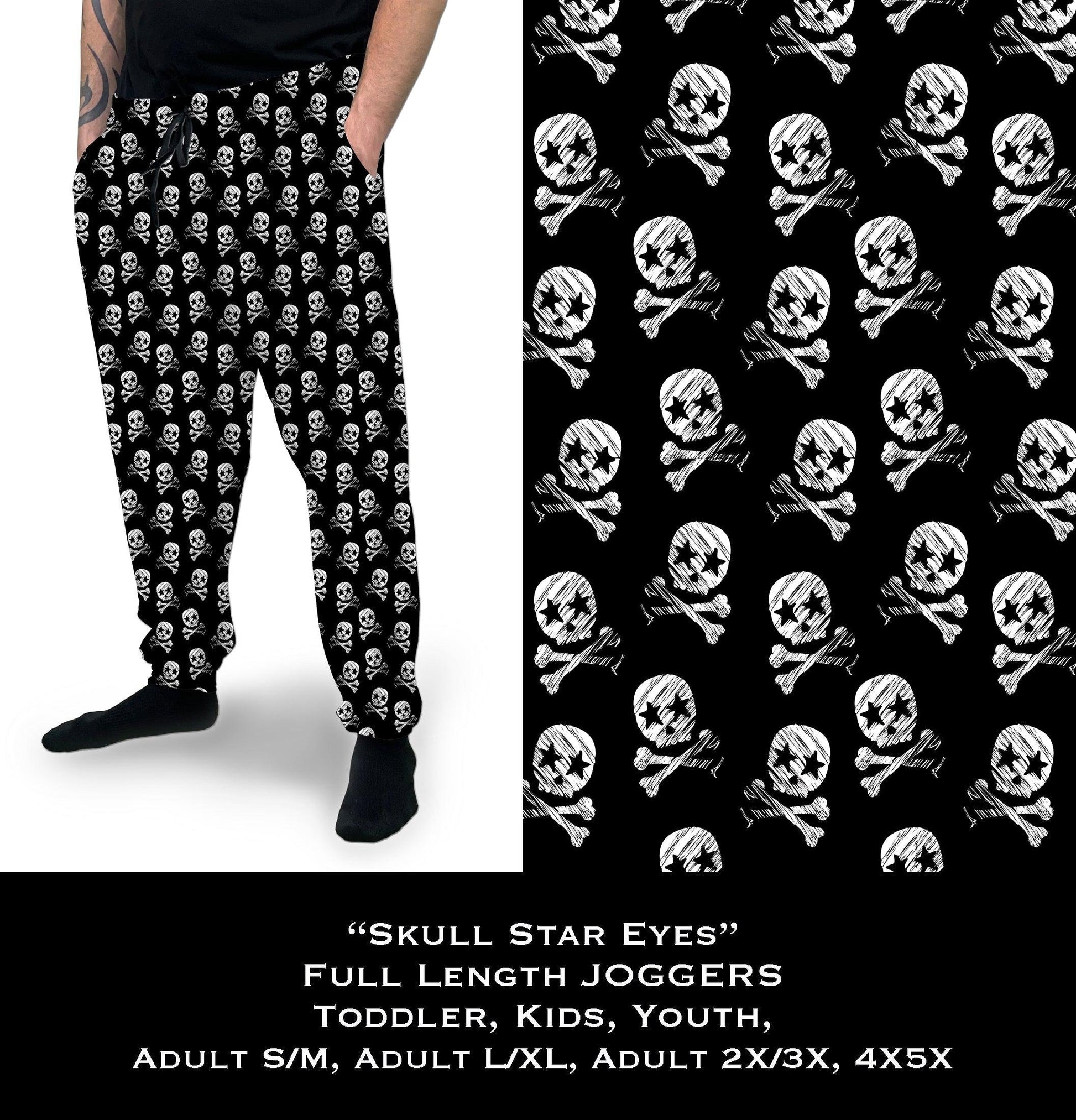 Skull Star Eyes Joggers - That’s So Fletch Boutique 