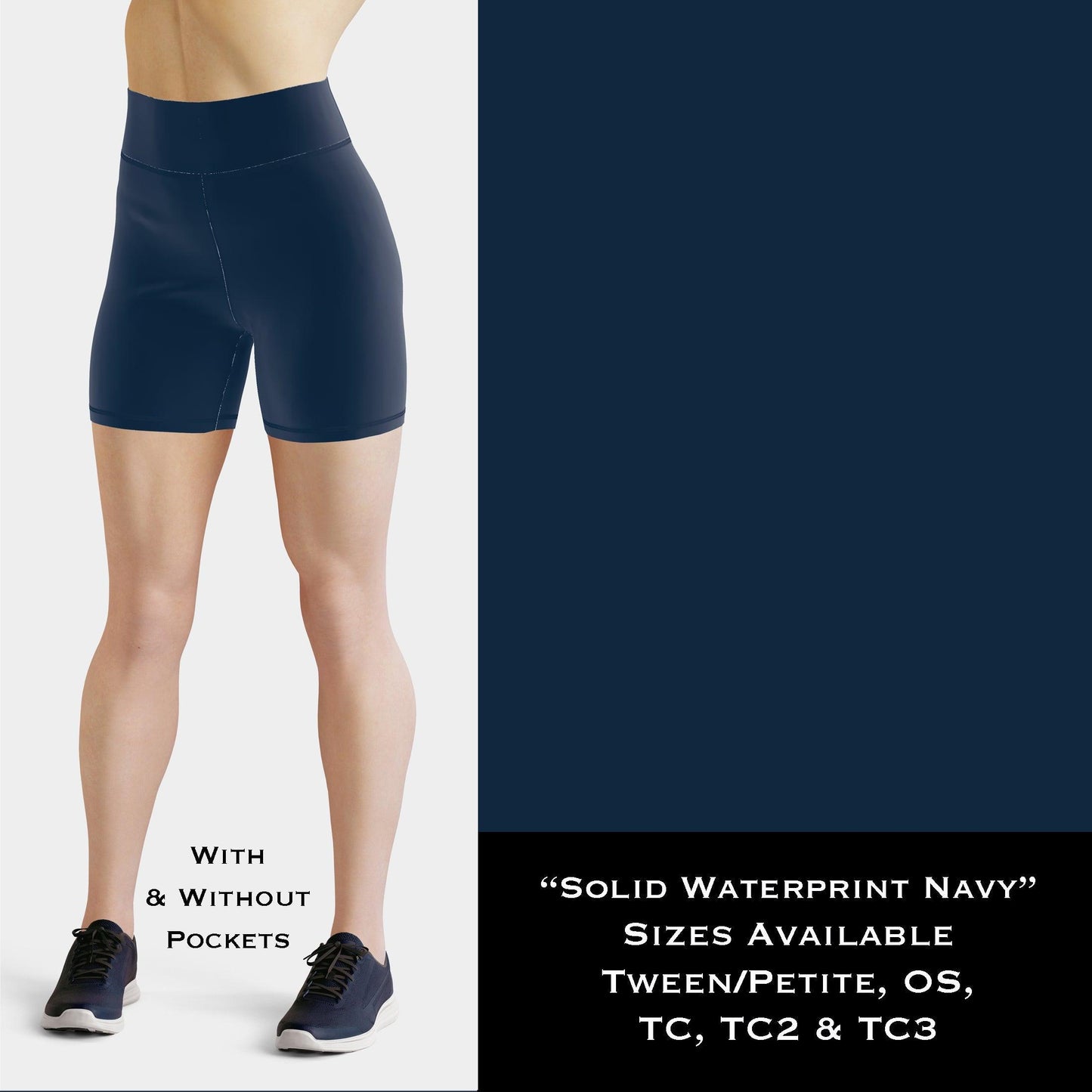 Solid NAVY Yoga Shorts - That’s So Fletch Boutique 