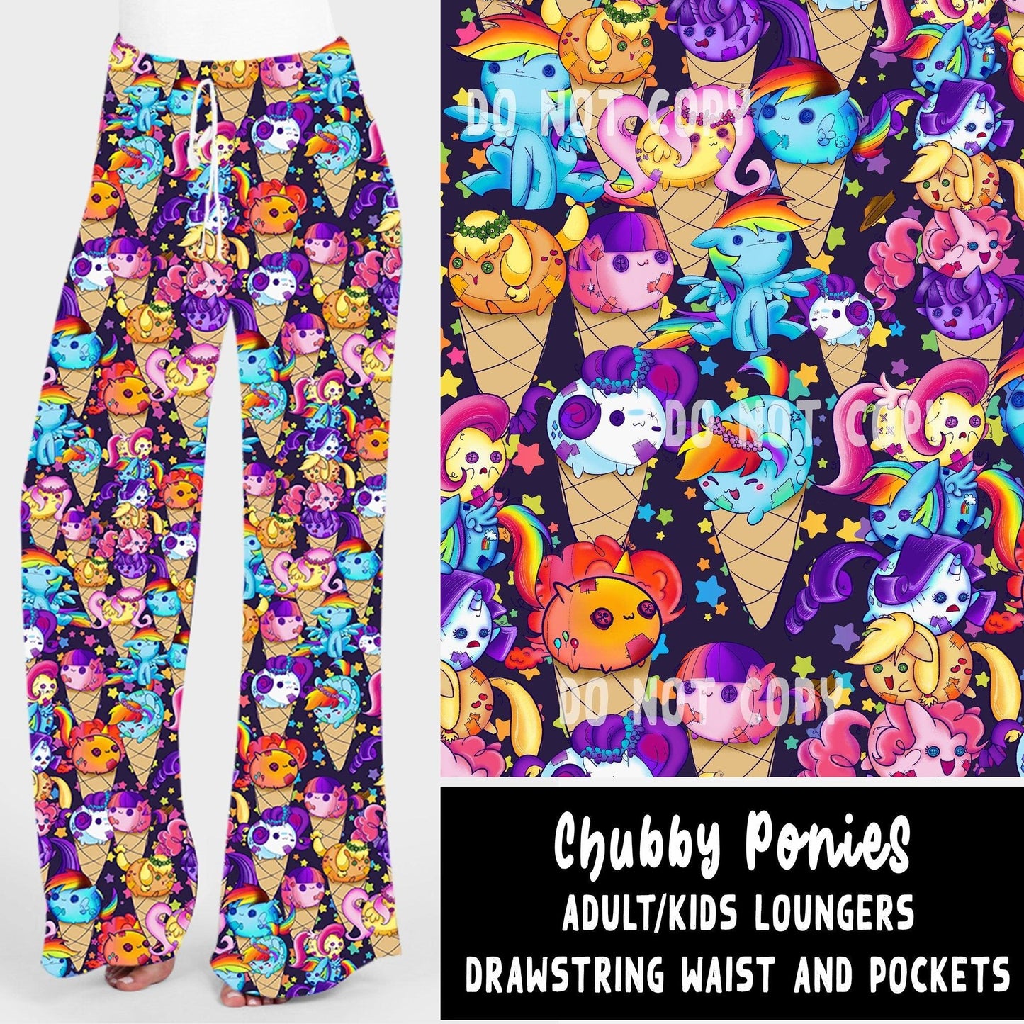 SPRING BASH RUN-CHUBBY PONIES ADULT/KIDS LOUNGER- PREORDER CLOSING 12/17
