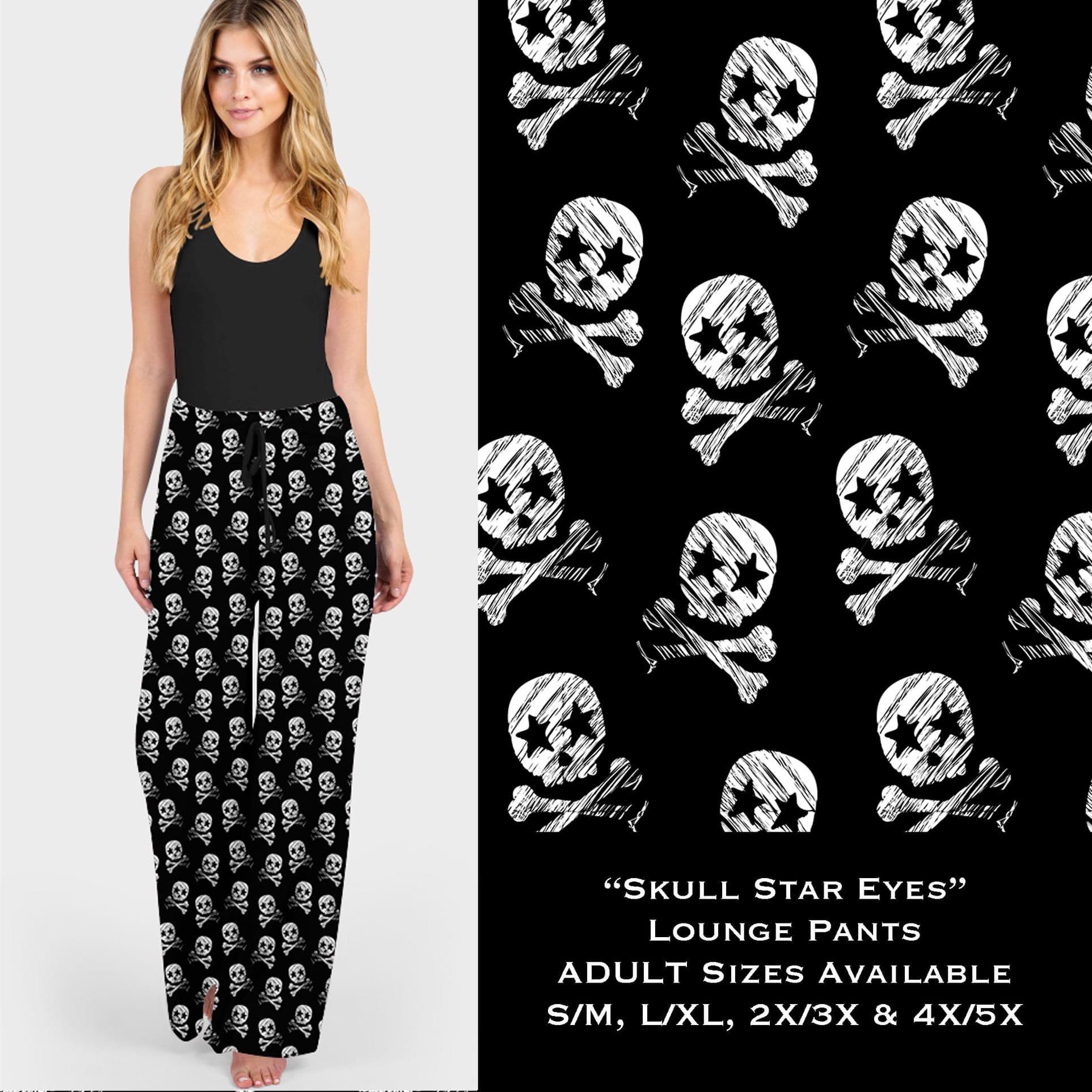 Skull Star Eyes - Lounge Pants - That’s So Fletch Boutique 