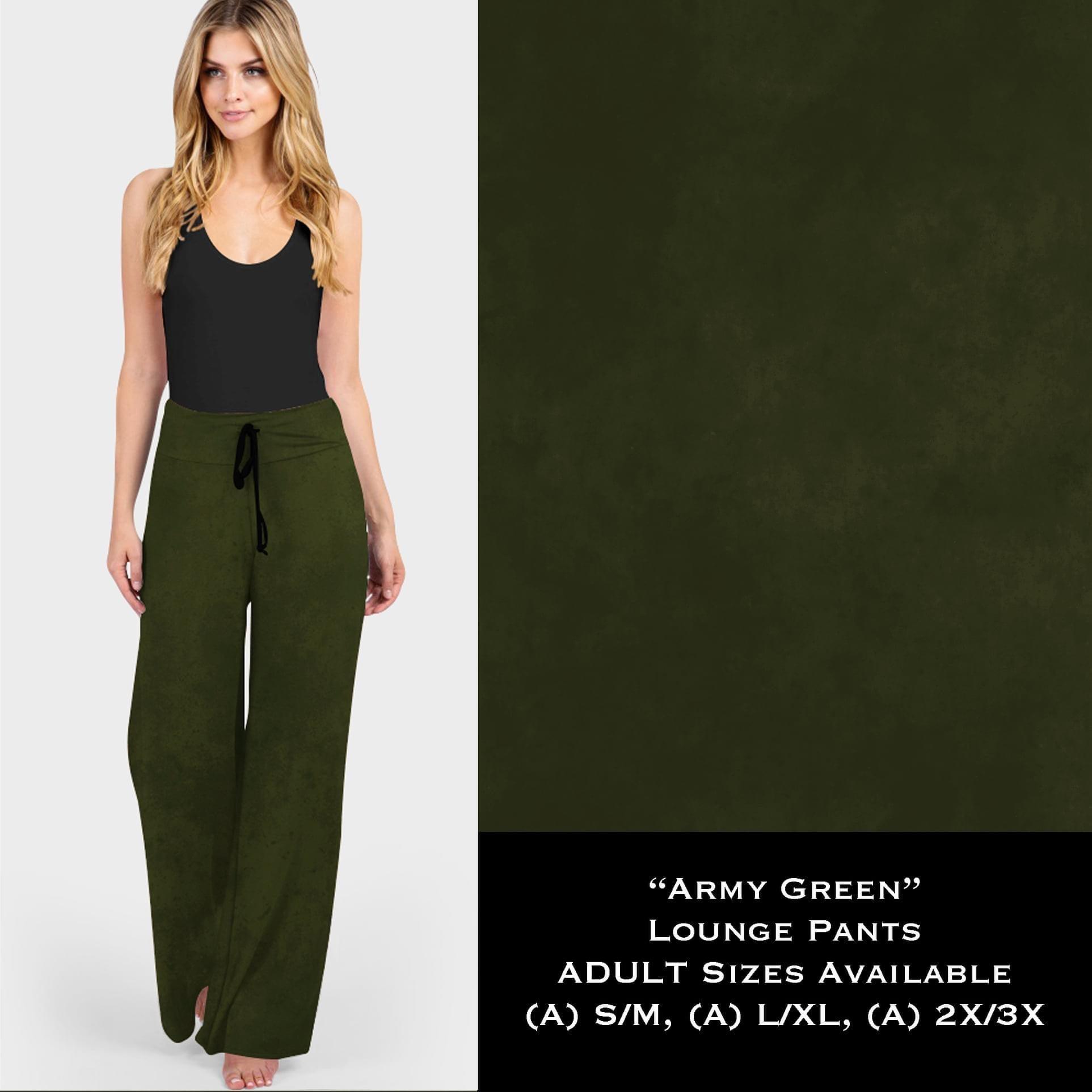 Army Green *Color Collection* - Lounge Pants - That’s So Fletch Boutique 