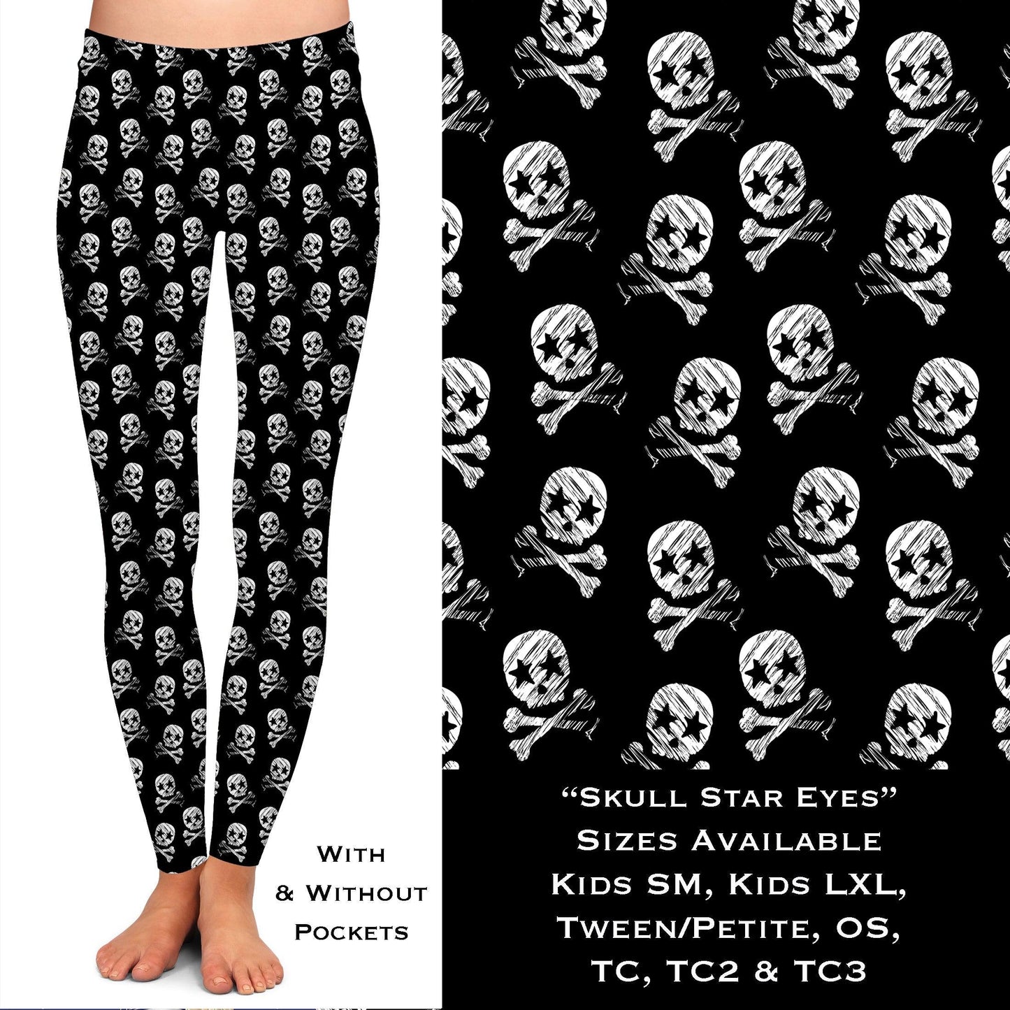 Star Skull - Legging & Capri - That’s So Fletch Boutique 