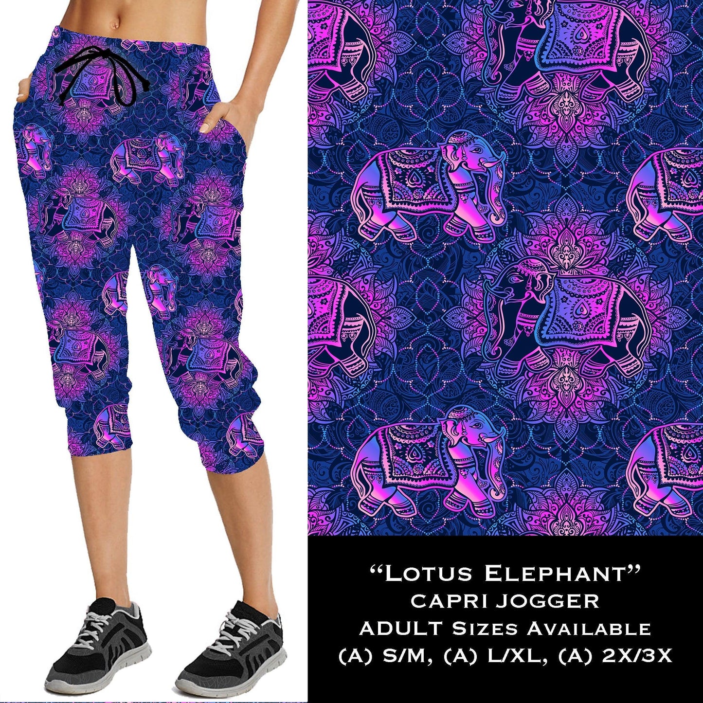 Lotus Elephant - Full & Capri Joggers - That’s So Fletch Boutique 